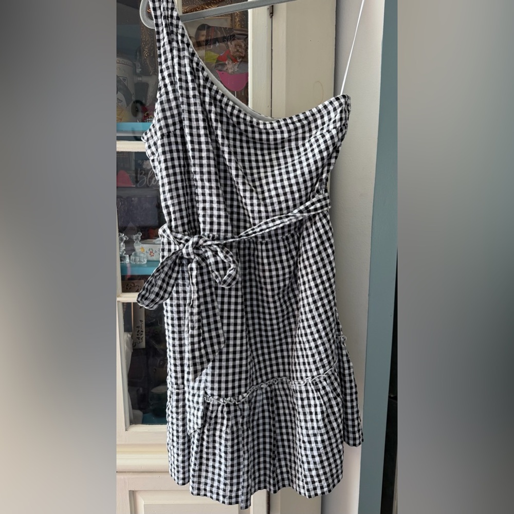 Crown & Ivy Black and White Gingham Dress